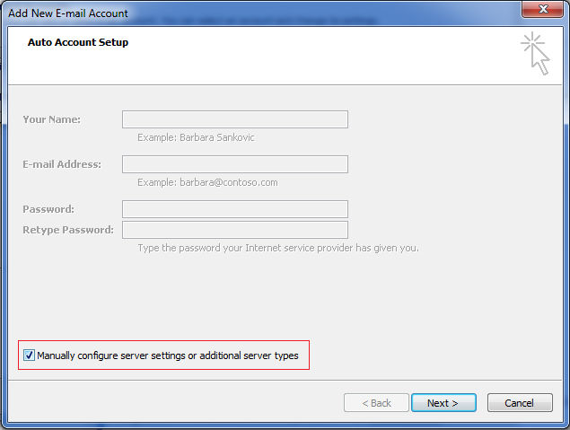 how to separate two email accounts in outlook 2007